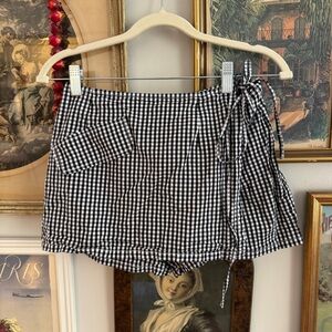 Maeve Monochrome Gingham a skirt